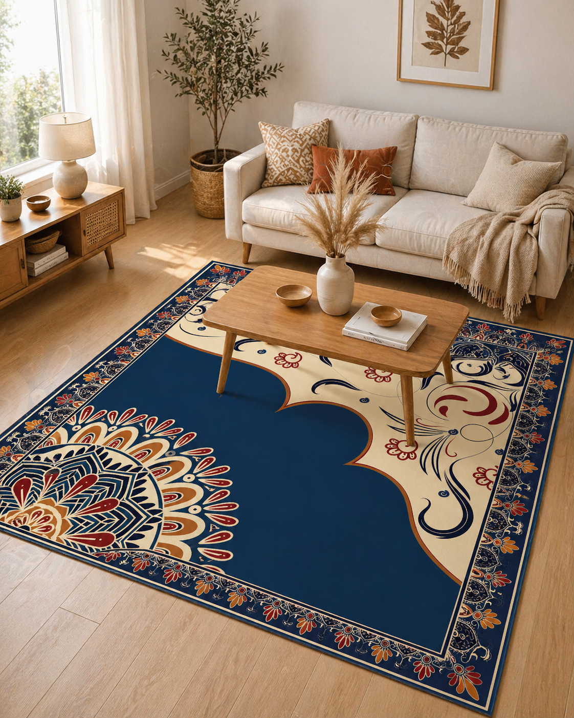 İznik Geleneksel Motif Desenli Halı