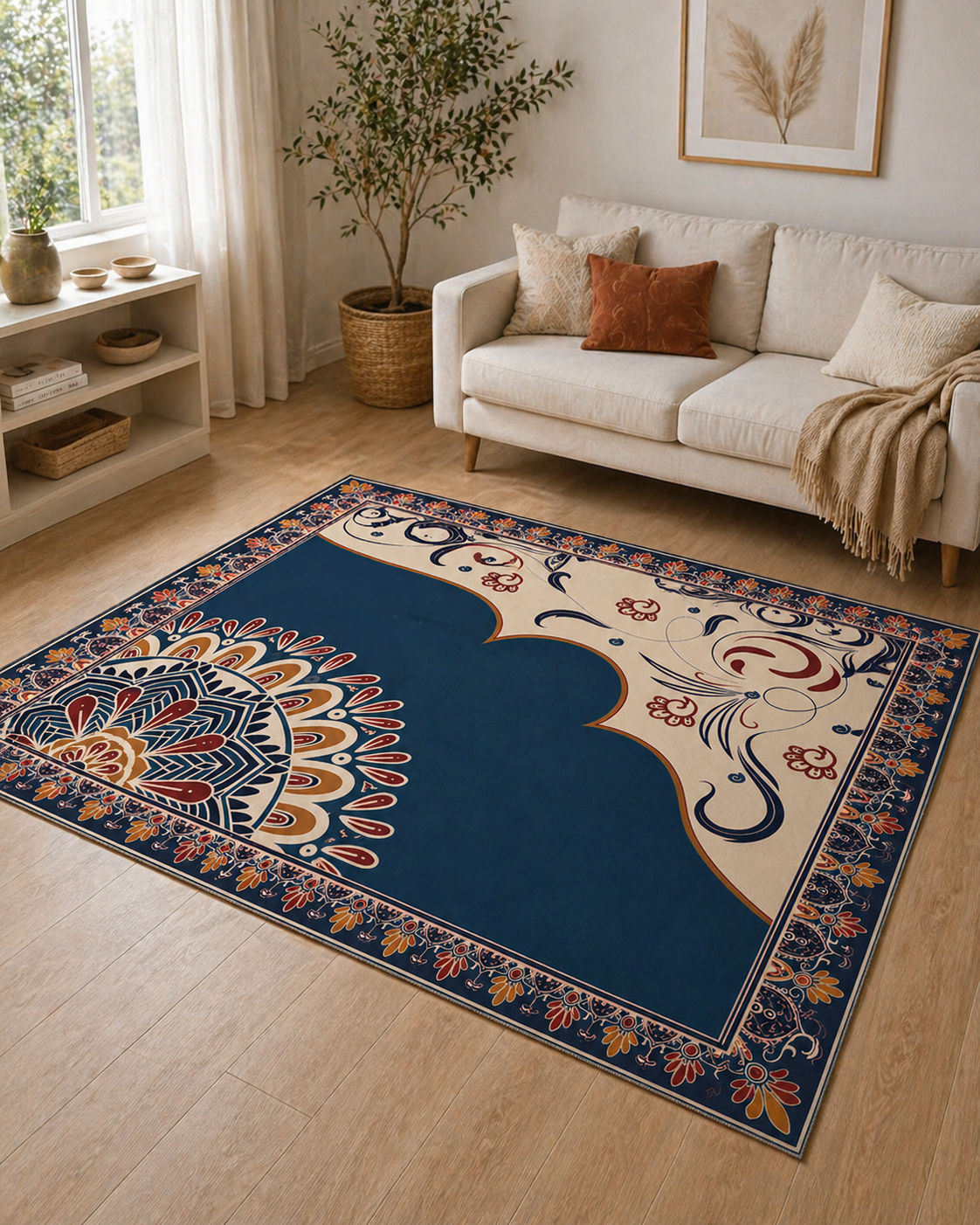İznik Geleneksel Motif Desenli Halı
