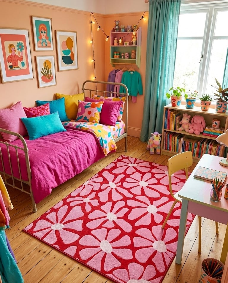 Mira Bloom Çiçek Desenli Halı