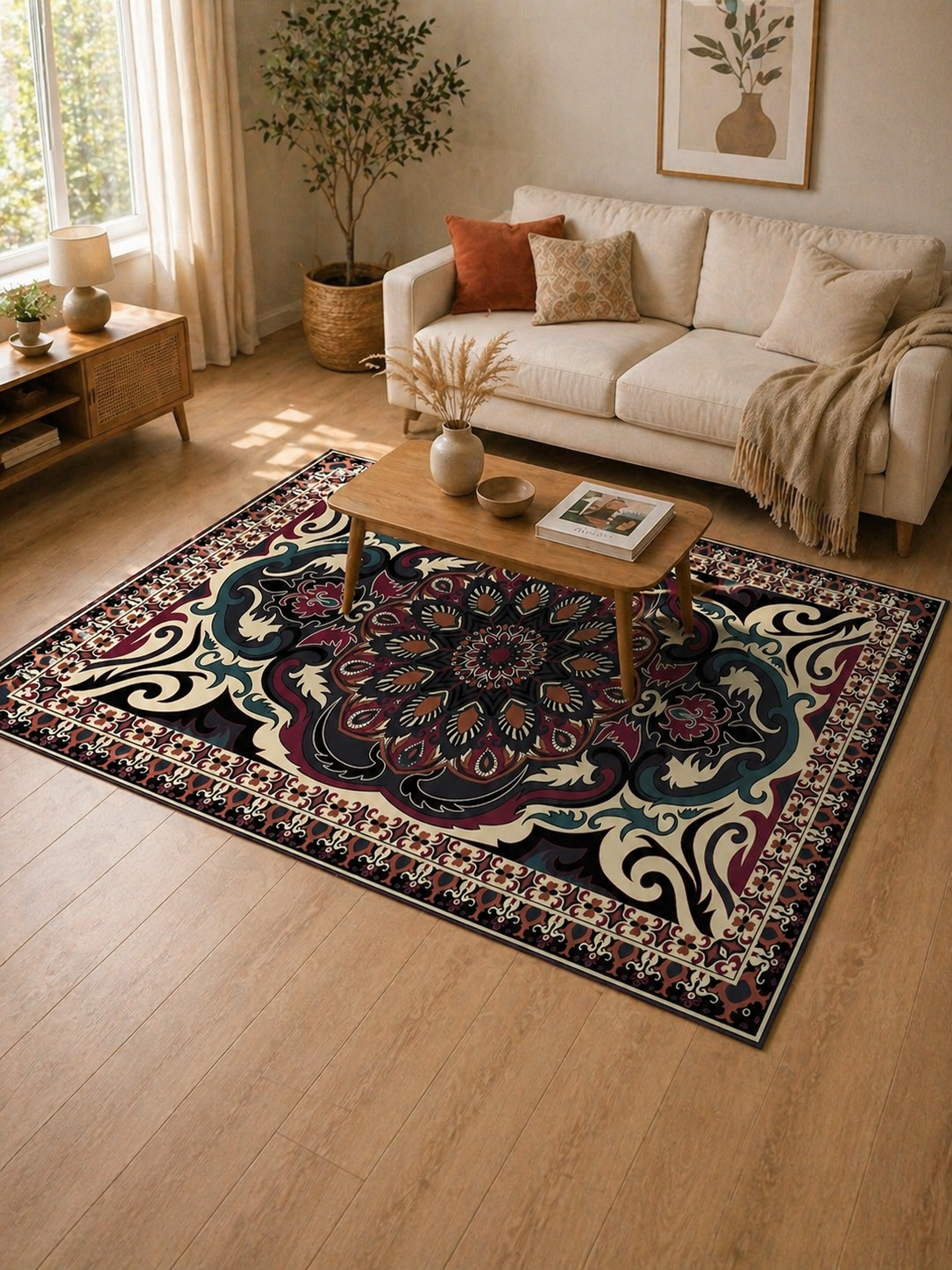 Şahmaran Geleneksel Motif Desenli Halı